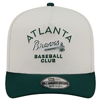 Men's New Era  Cream/Dark Green Atlanta Braves Chrome A-Frame 9FIFTY Snapback Hat