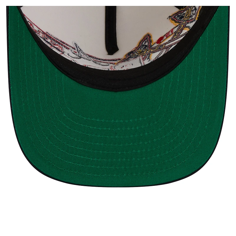 Casquette snapback New Era crème/marine Atlanta Braves Classic A-Frame 9FIFTY pour homme