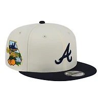 Casquette snapback New Era crème/marine Atlanta Braves Localized pour homme