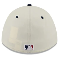 Men's New Era Cream/Navy Atlanta Braves USA 250 Fourth of July 39THIRTY M-Crown Flex Hat