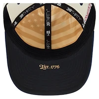 Men's New Era Cream/Navy Atlanta Braves USA 250 Fourth of July 39THIRTY M-Crown Flex Hat