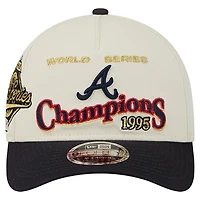 Men's New Era  Cream/Navy Atlanta Braves World Series 9FORTY M-Crown Adjustable Hat