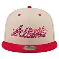 Casquette Snapback 9FIFTY Atlanta Braves crème/rouge pour homme New Era