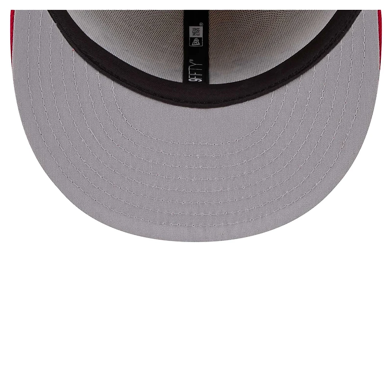 Casquette Snapback 9FIFTY Atlanta Braves crème/rouge pour homme New Era