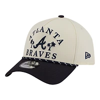 Men's New Era  Cream Atlanta Braves 2026 Spring Training Fan Pack Rope A-Frame 9FORTY Adjustable Hat