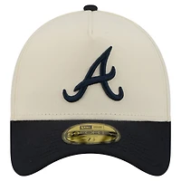 Men's New Era  Cream Atlanta Braves Chrome A-Frame 59FORTY Fitted Hat