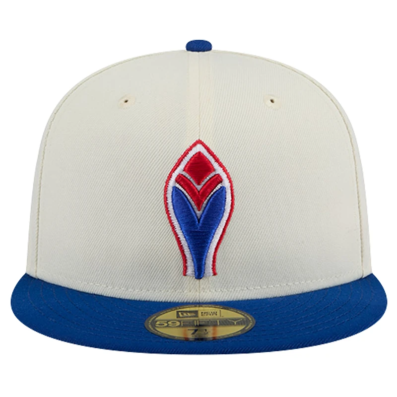 Men's New Era Cream Atlanta Braves Cooperstown Collection Alternate Chrome 59FIFTY Fitted Hat
