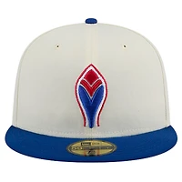 Men's New Era Cream Atlanta Braves Cooperstown Collection Alternate Chrome 59FIFTY Fitted Hat