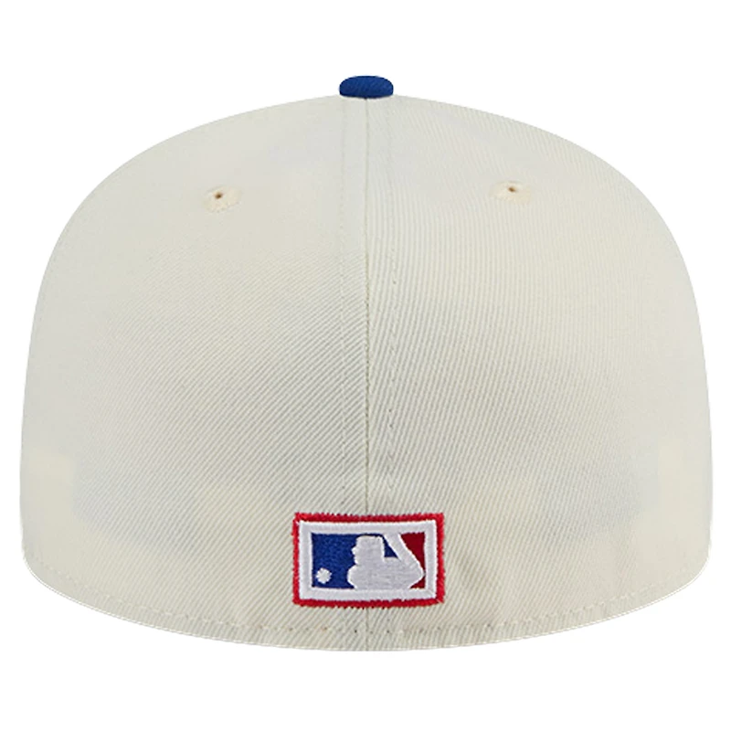 Men's New Era Cream Atlanta Braves Cooperstown Collection Alternate Chrome 59FIFTY Fitted Hat