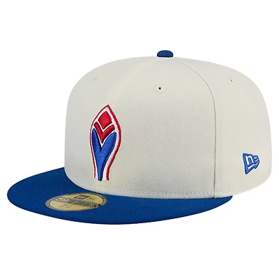 Casquette ajustée 59FIFTY pour hommes, crème, Atlanta Braves, Cooperstown Collection, Alternate Chrome