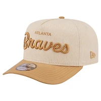 Casquette snapback New Era Atlanta Braves à chevrons crème pour homme 9FIFTY