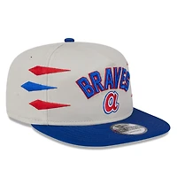 Casquette Snapback Iron Golfer Atlanta Braves de New Era pour homme, couleur crème