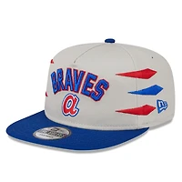 Casquette Snapback Iron Golfer Atlanta Braves de New Era pour homme, couleur crème