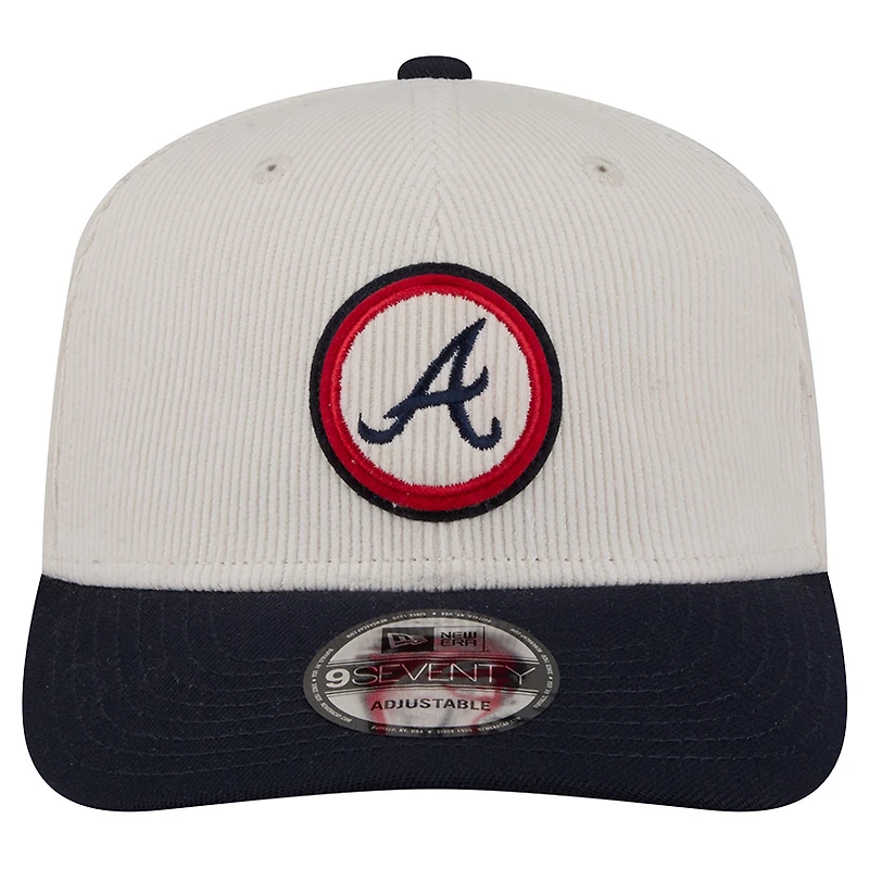 Men's New Era Cream Atlanta Braves Loyal 9SEVENTY Adjustable Hat