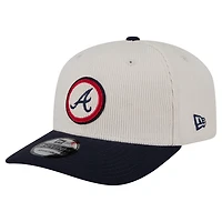 Men's New Era  Cream Atlanta Braves Loyal 9SEVENTY Adjustable Hat