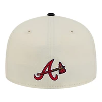 Casquette ajustée New Era Atlanta Braves crème pour homme 59FIFTY