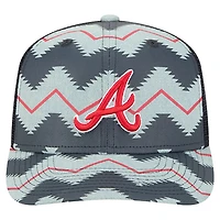 Men's New Era Denim/Navy Atlanta Braves Aztec Denim 9SEVENTY Adjustable Hat