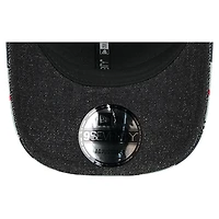 Casquette ajustable New Era 9SEVENTY en denim/bleu marine pour homme des Atlanta Braves Aztec Denim