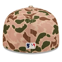 Men's New Era Duck Camo Atlanta Braves 1995 World Series Flame Undervisor 59FIFTY - Fitted Hat