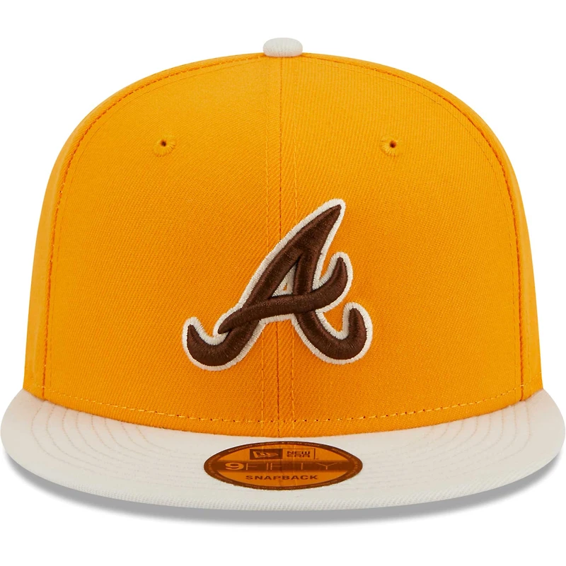Casquette Snapback 9FIFTY Atlanta Braves Tiramisu New Era dorée pour homme