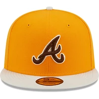 Casquette Snapback 9FIFTY Atlanta Braves Tiramisu New Era dorée pour homme