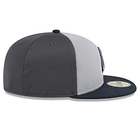 V107988 BRAVES Mlb Nwe 2025 Entraînement au bâton gris 59fifty HATMENHIC 60640146
