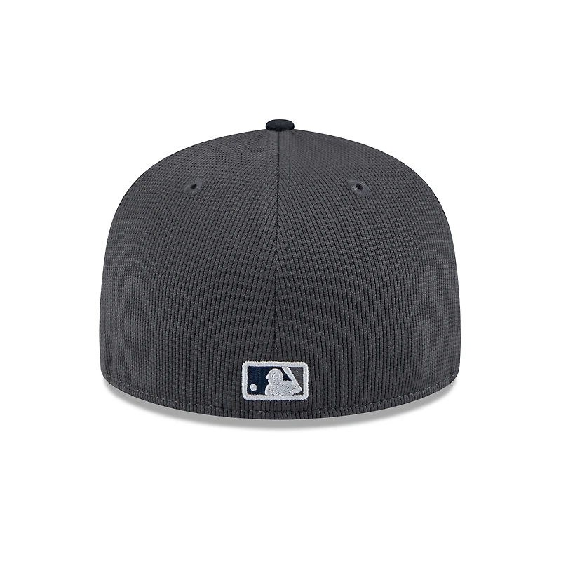 V107988 BRAVES Mlb Nwe 2025 Entraînement au bâton gris 59fifty HATMENHIC 60640146