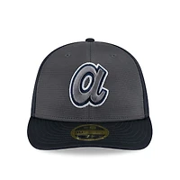 V107988 BRAVES Mlb Nwe 2025 Entraînement au bâton gris Lp 59fifty HATMENLOP 60641645 #34