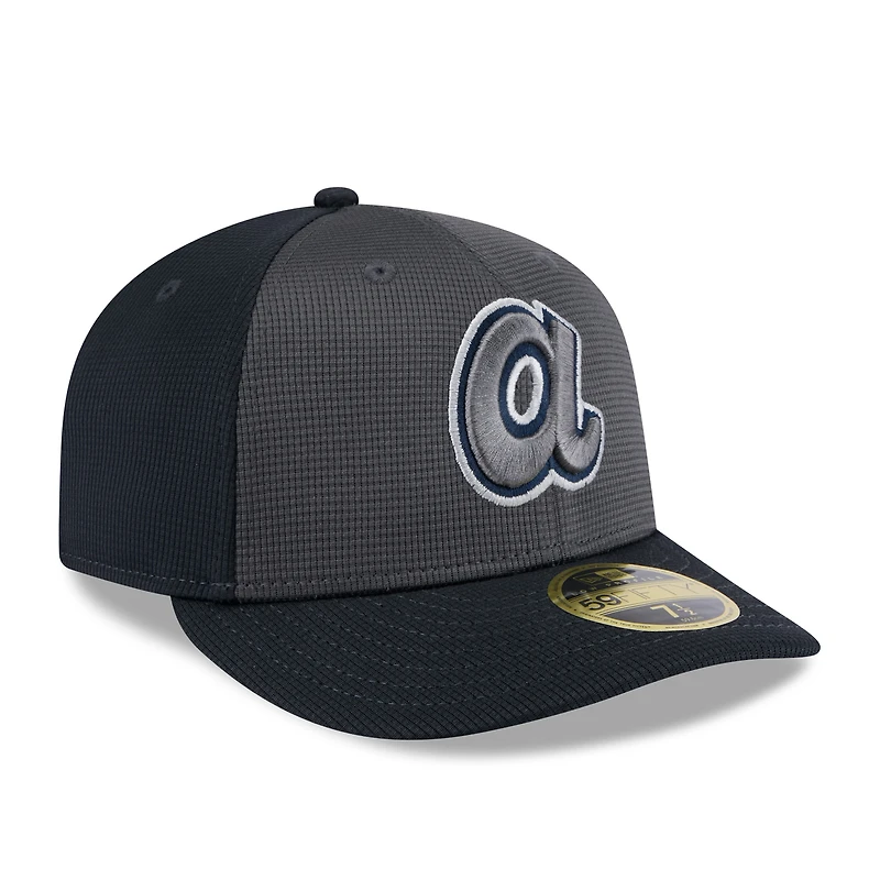 V107988 BRAVES Mlb Nwe 2025 Entraînement au bâton gris Lp 59fifty HATMENLOP 60641645 #34