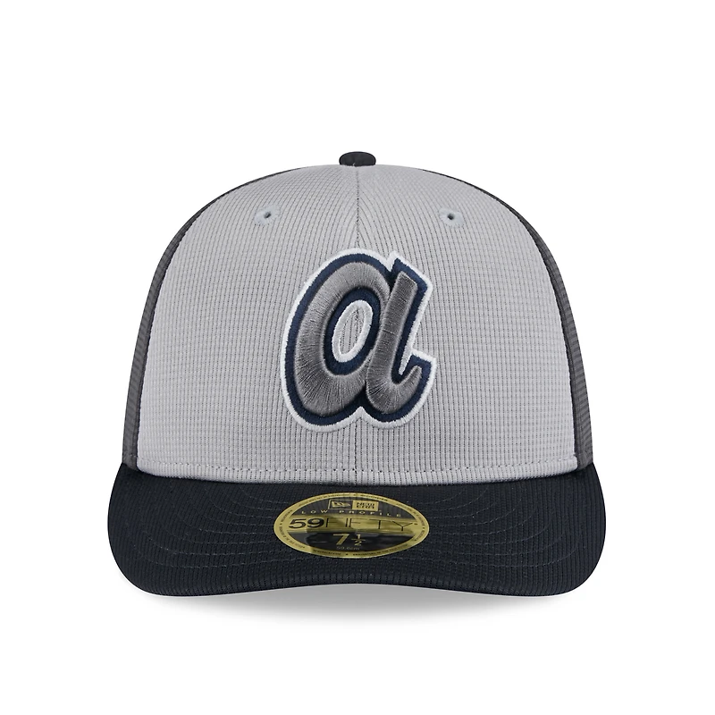 V107988 BRAVES Mlb Nwe 2025 Entraînement au bâton gris Lp 59fifty HATMENLOP 60640263 #10