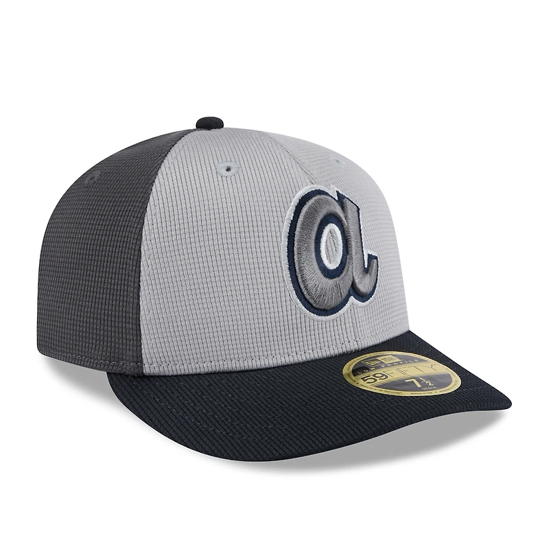 V107988 BRAVES Mlb Nwe 2025 Entraînement au bâton gris Lp 59fifty HATMENLOP 60640263 #10
