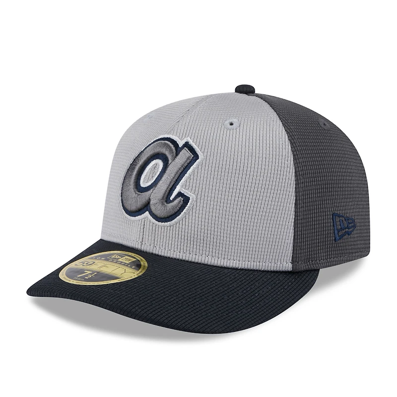 V107988 BRAVES Mlb Nwe 2025 Entraînement au bâton gris Lp 59fifty HATMENLOP 60640263 #10