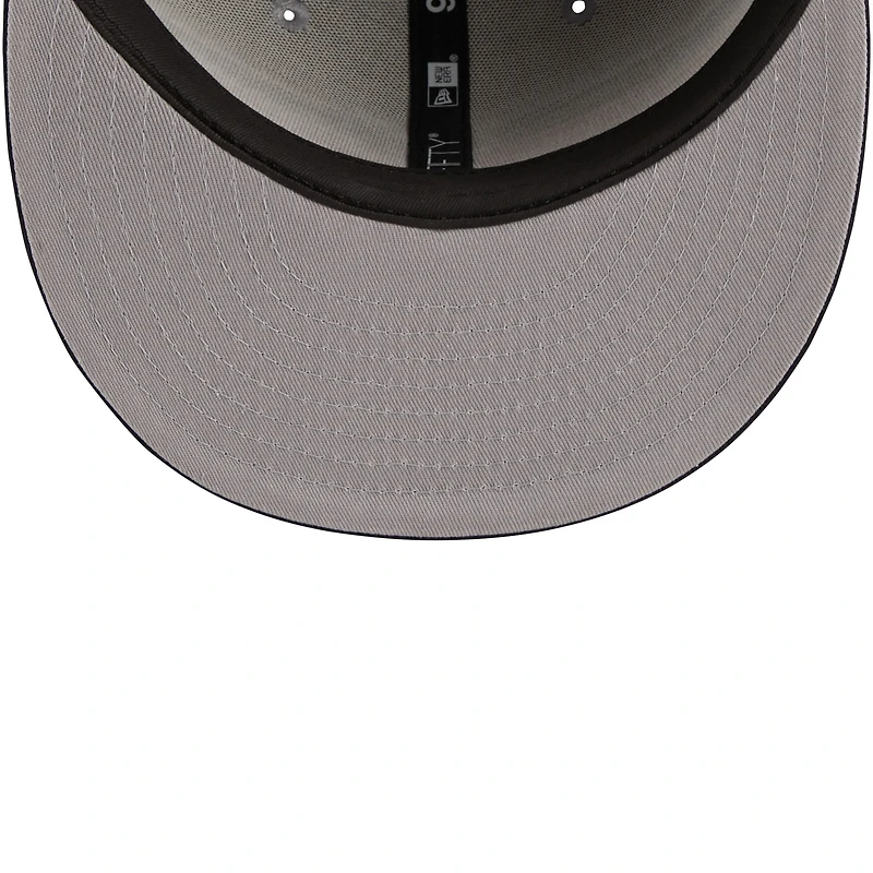 Men's New Era Gray/Navy Atlanta Braves Chenille Band 9FIFTY Snapback Hat
