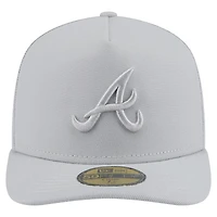 Casquette ajustée A-Frame 59FIFTY pour homme New Era grise des Braves d'Atlanta, colorpack