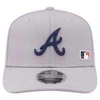 Men's New Era Gray Atlanta Braves Laser Perforated 9SEVENTY Adjustable Hat