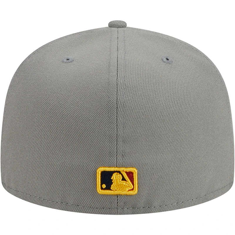 Casquette ajustée 59FIFTY gris New Era Atlanta Braves pour homme