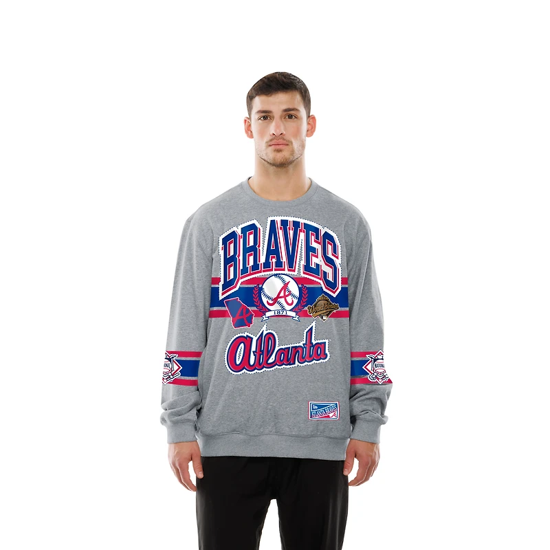 Men's New Era Gray Atlanta Braves Sport Classics Sweatshirt