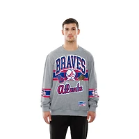 Men's New Era  Gray Atlanta Braves Sport Classics Sweatshirt