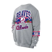 Men's New Era  Gray Atlanta Braves Sport Classics Sweatshirt