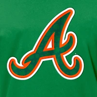 T-shirt à imprimé trèfle de la Saint-Patrick des Braves d'Atlanta Kelly Green New Era pour homme