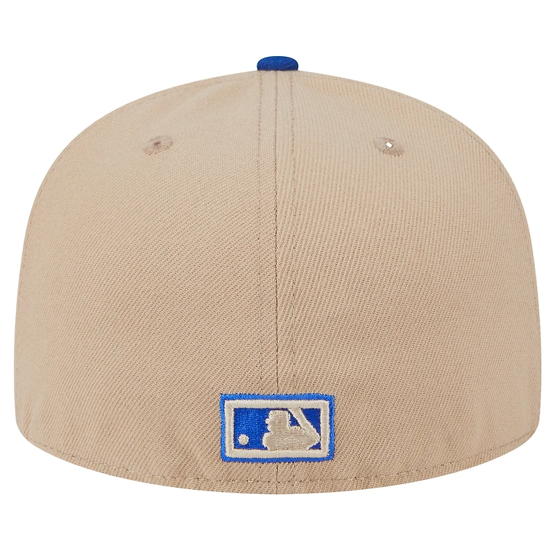 Casquette ajustée 59FIFTY des Braves d'Atlanta de New Era pour homme en kaki