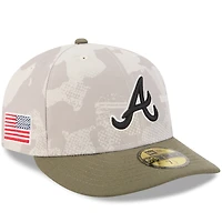 Casquette ajustée 59FIFTY pour homme, beige clair/olive, Atlanta Braves 2025, Journée des forces armées, New Era