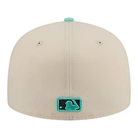 Men's New Era Navy/Khaki Atlanta Braves Two-Tone Color Pack 59FIFTY Fitted Hat