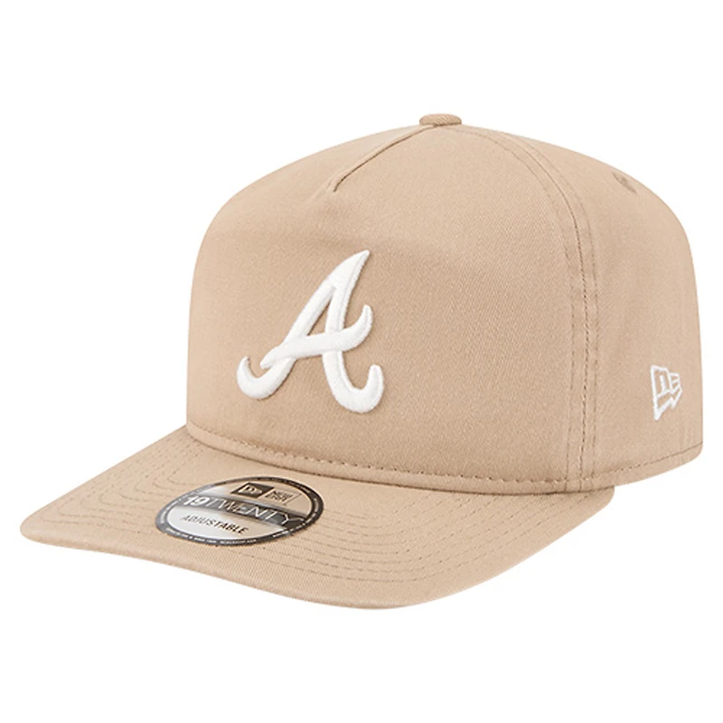 Casquette ajustable New Era beige clair Atlanta Braves Cam 19TWENTY pour homme