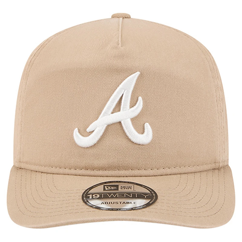Men's New Era Light Beige Atlanta Braves Cam 19TWENTY Adjustable Hat
