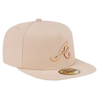 Casquette ajustée A-Frame 59FIFTY beige clair pour homme des Braves d'Atlanta, coloris Pack, New Era