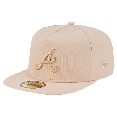 Casquette ajustée A-Frame 59FIFTY beige clair pour homme des Braves d'Atlanta, coloris Pack, New Era