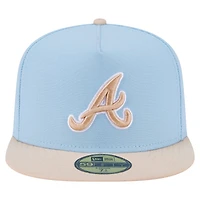 Men's New Era Light Blue/Cream Atlanta Braves Two-Tone Color Pack A-Frame 59FIFTY Fitted Hat