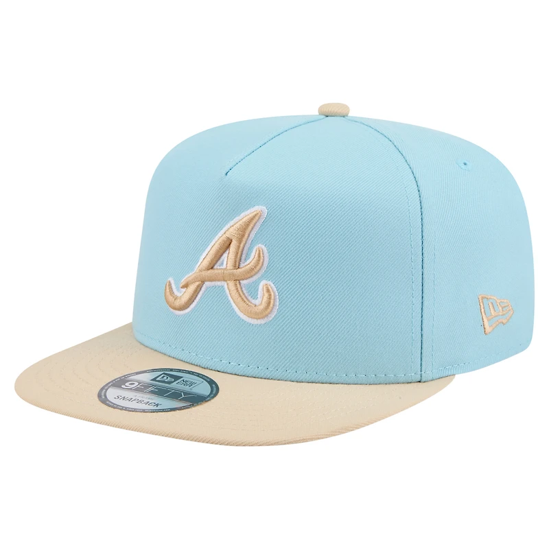 Men's New Era  Light Blue/Light Beige Atlanta Braves Color Pack A-Frame 9FIFTY Snapback Hat