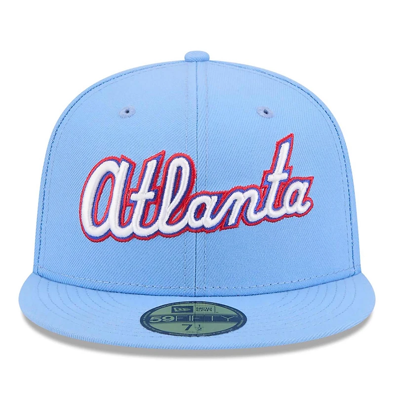 Casquette ajustée New Era Atlanta Braves 2026 City Connect 59FIFTY bleu clair pour homme